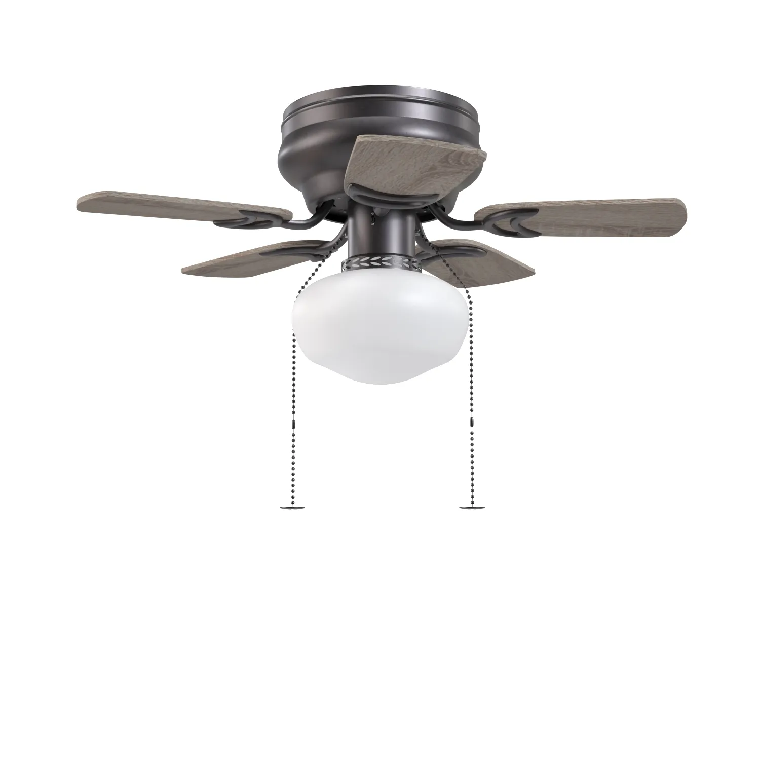 28 Inch Hero Espresso Pull Chain Ceiling Fan PBR 3D Model_04